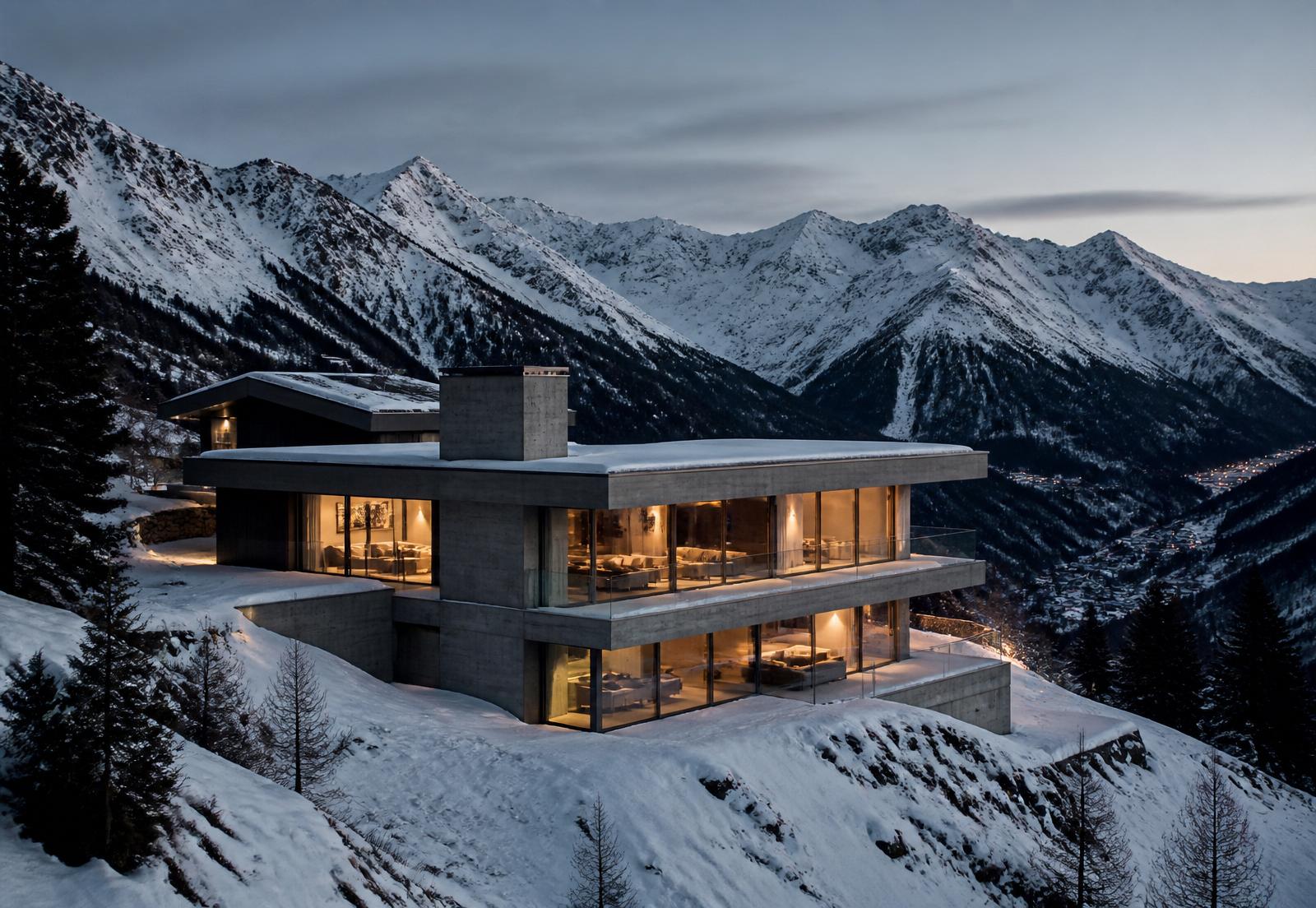 Villa contemporaine en altitude